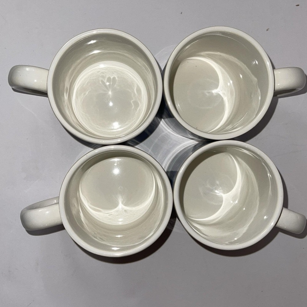 Goose Mugs Lot Of 4 ~ 10 oz Blue Floral Bow Ceramic Country Cottage Vintage - Picture 7 of 11